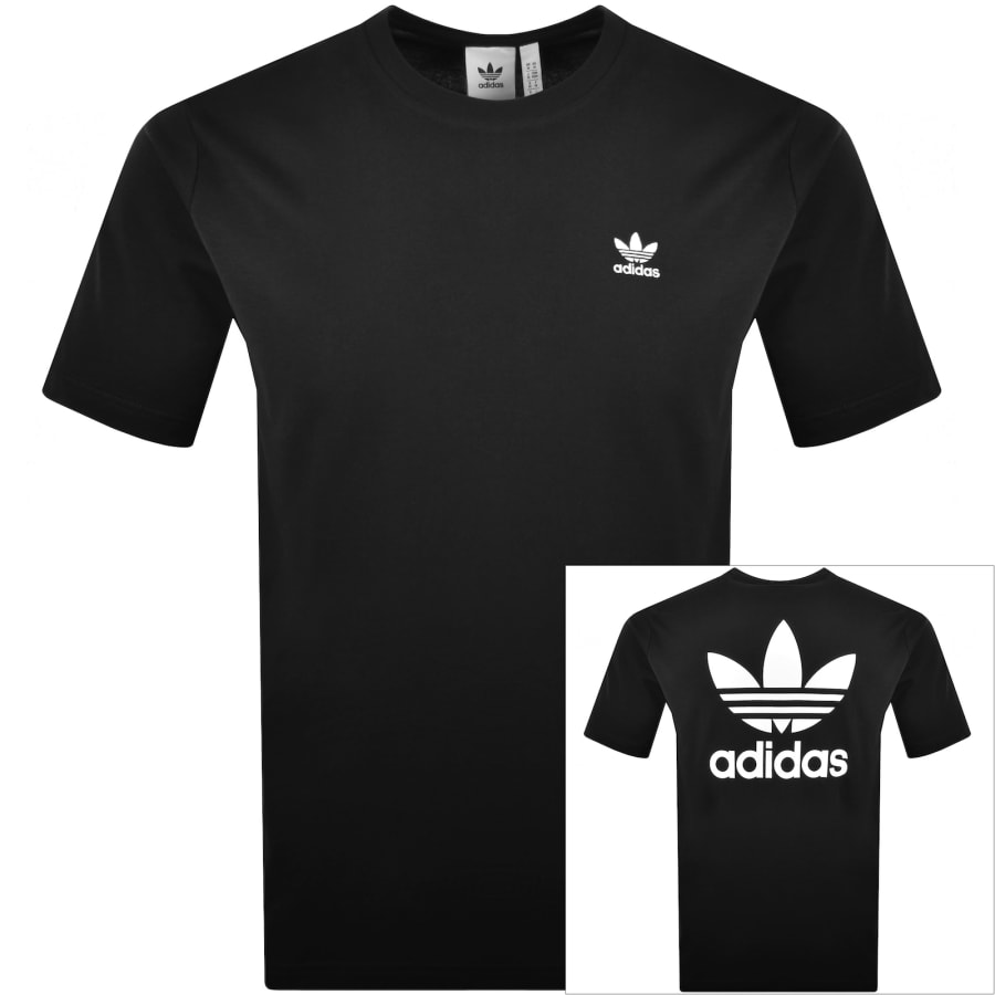 Tシャツ・カットソー adidas BACKFRONT Trefoil Boxy Tee Black White II5760 adidas originals Adicolor Classics Back+front Trefoil Boxy